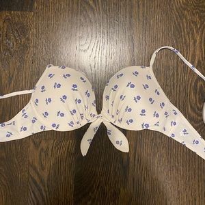 Jack Willis White & Blue Padded Bikini Top